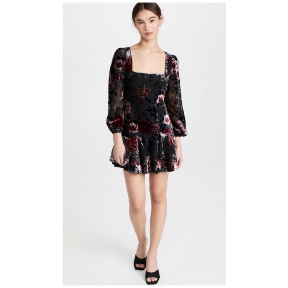 NWT Yumi Kim Hey Love Mini Dress in English Garden Velvet Burnout